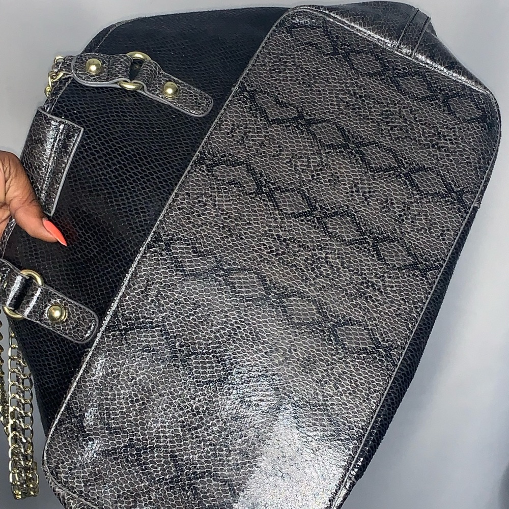 Kate Landry Python Textured Oversized Tote - image 6